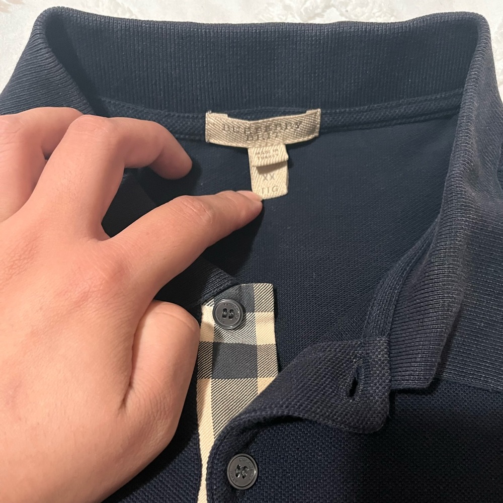 Burberry navy polo XXL